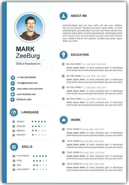 Cara Membuat Cv Yang Menarik Di Word Dengan Template Cv Microsoft Word