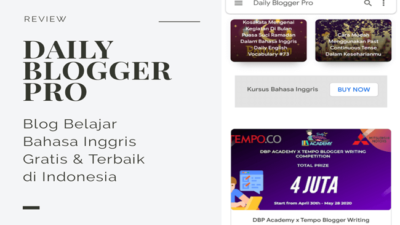 daily blogger pro academy, situs belajar bahasa inggris gratis dan terbaik di indonesia secara online
